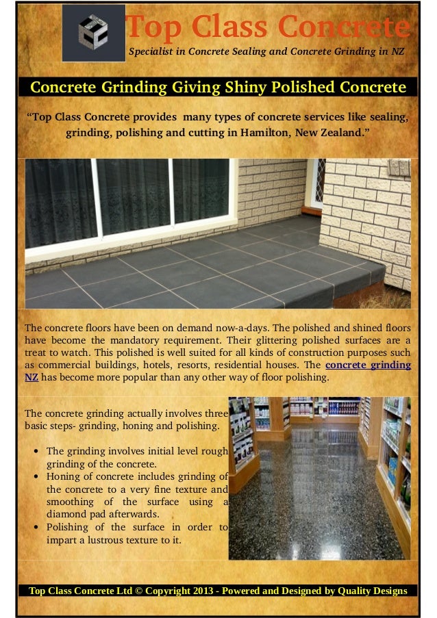 Concrete Grinding Giving Shiny Polished Concrete
