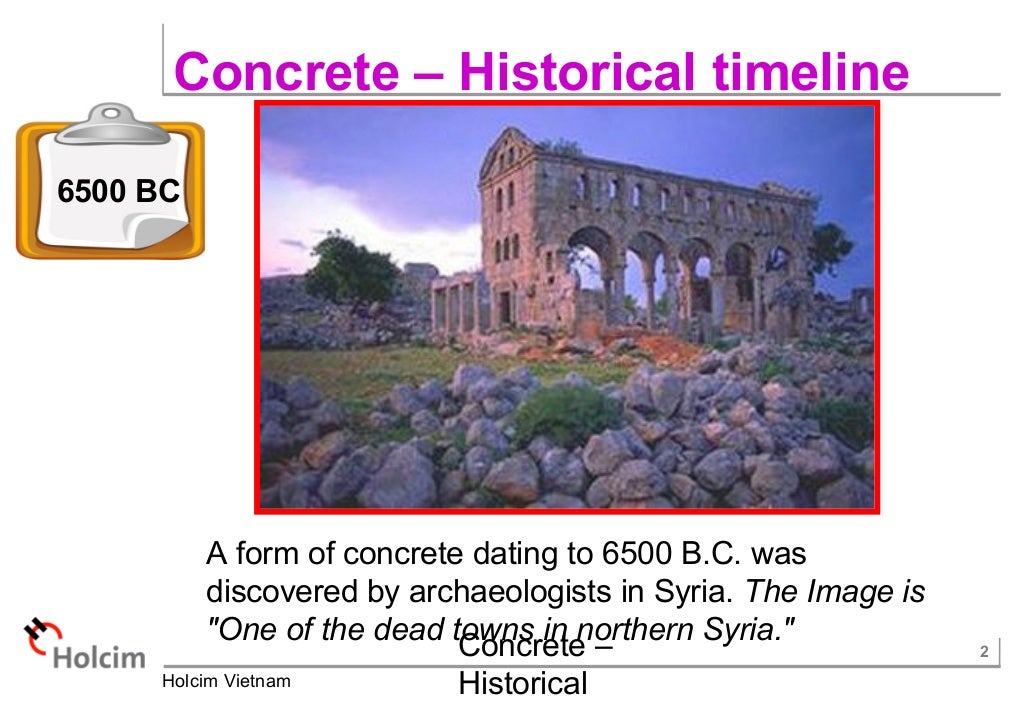 Concrete historical timeline