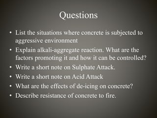 Concrete in Aggressive Environment | PPTX