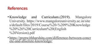Concrete Knowledge and Abstract Knowledge | PPTX