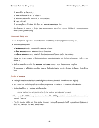 Concrete Materials/Concrete Technology Study Notes | PDF