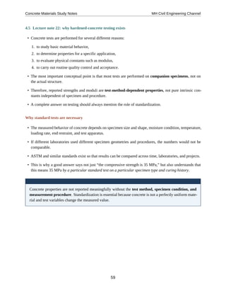 Concrete Materials/Concrete Technology Study Notes | PDF