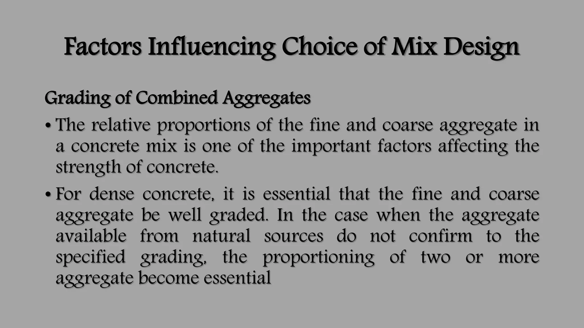 Concrete Mix Design