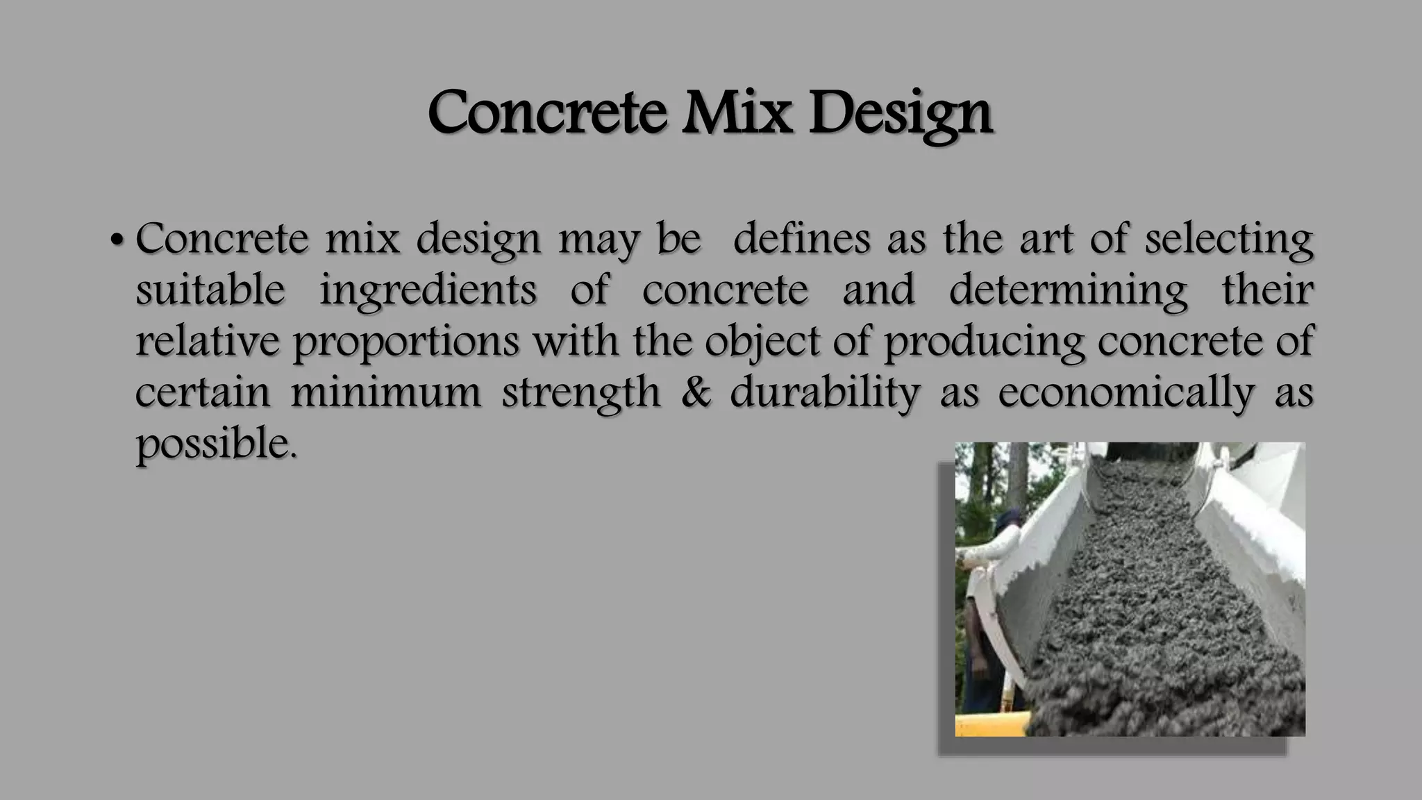 Concrete Mix Design