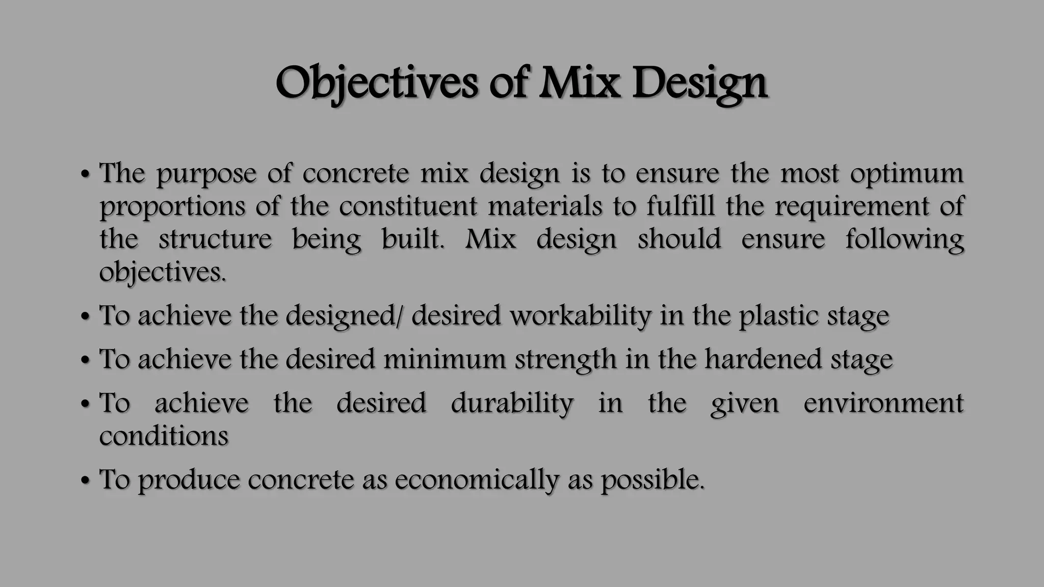 Concrete Mix Design