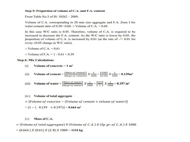 Concrete Mix Design Pdf Civil Engineering Industry Industries