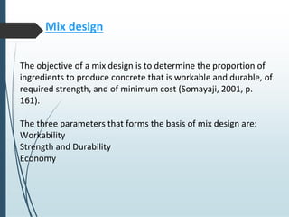 Standard Concrete Mix Design PResentation | PDF