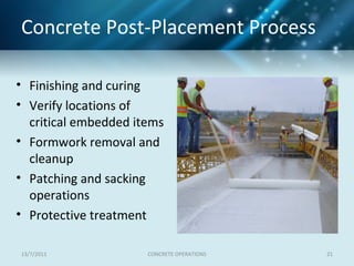 Vertical Post Inconstruction Process Concrete operations | PPT