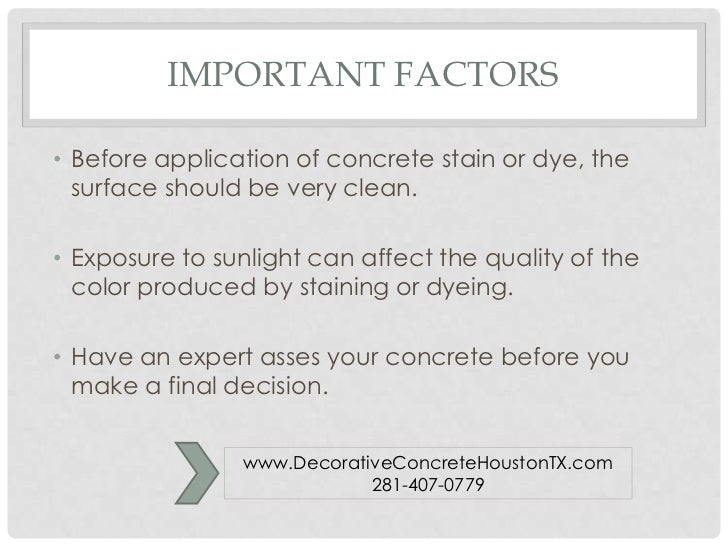 Concrete stain vs dye