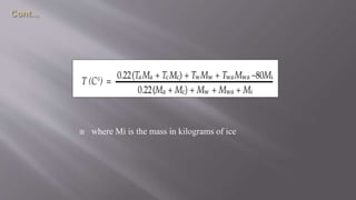  where Mi is the mass in kilograms of ice
 