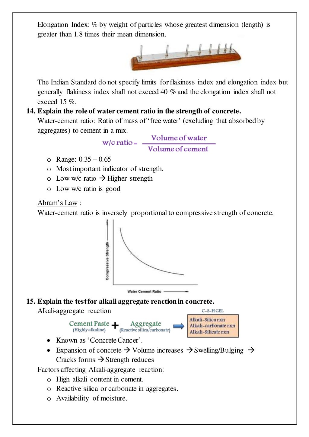Concrete Technology Study Notes