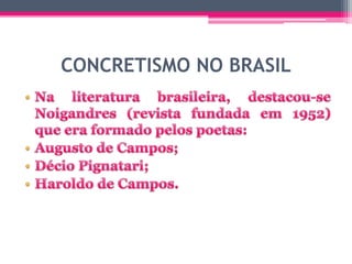 CONCRETISMO NO BRASIL
 