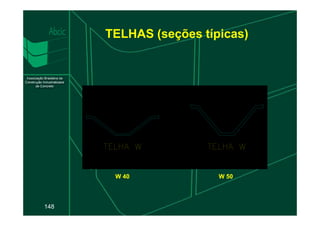 TELHAS (seções típicas)
148
W 40
W 40 W 50
W 50
 