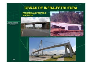 OBRAS DE INFRA-ESTRUTURA
PASSARELAS,PONTES E
PASSARELAS,PONTES E
VIADUTOS
VIADUTOS
38
 
