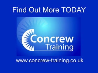 Find Out More TODAY
www.concrew-training.co.uk