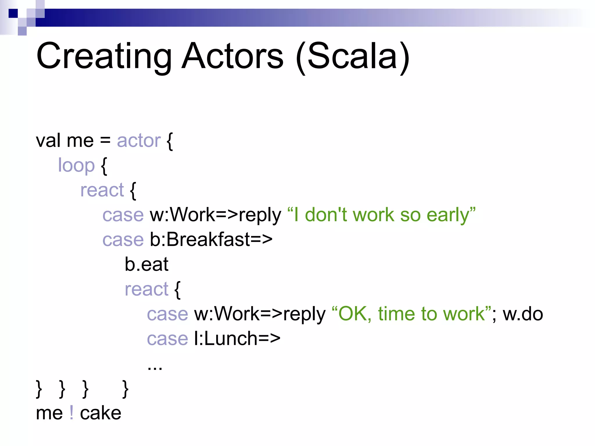 Collections (GPars) images. eachParallel   {it.process()} documents. sumParallel () candidates. maxParallel   {it.salary}.marry() 