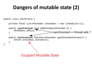 What about Queues instead of Locks?
In reality actors are just a more structured and powerful way of
using queues. More on this later …
+ Better decoupling
+ Message passing
instead of shared memory
- High wake-up latency
- No built-in failure recovery
- Heavyweight
- Unidirectional
 