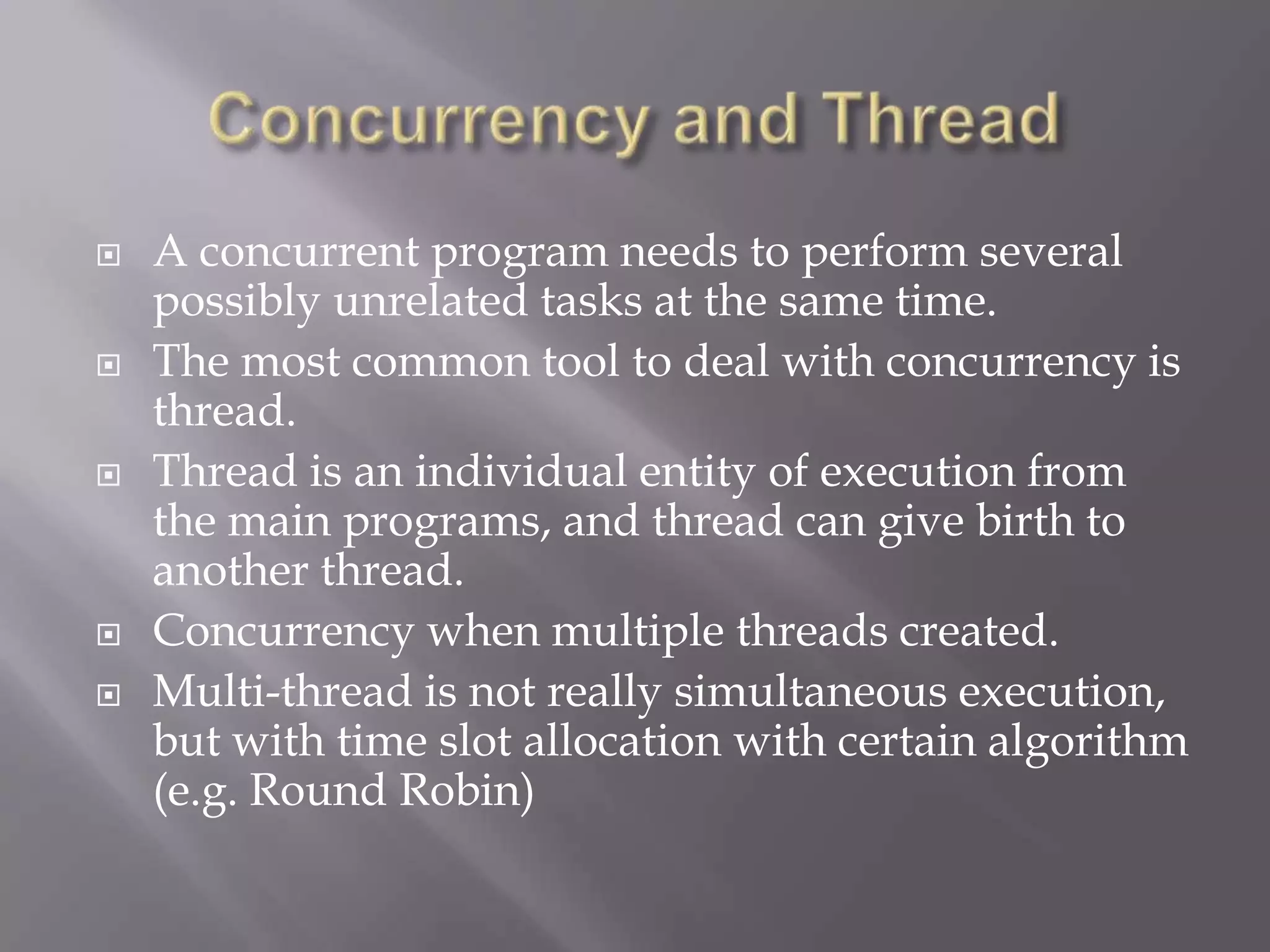 Concurrency in Programming Languages