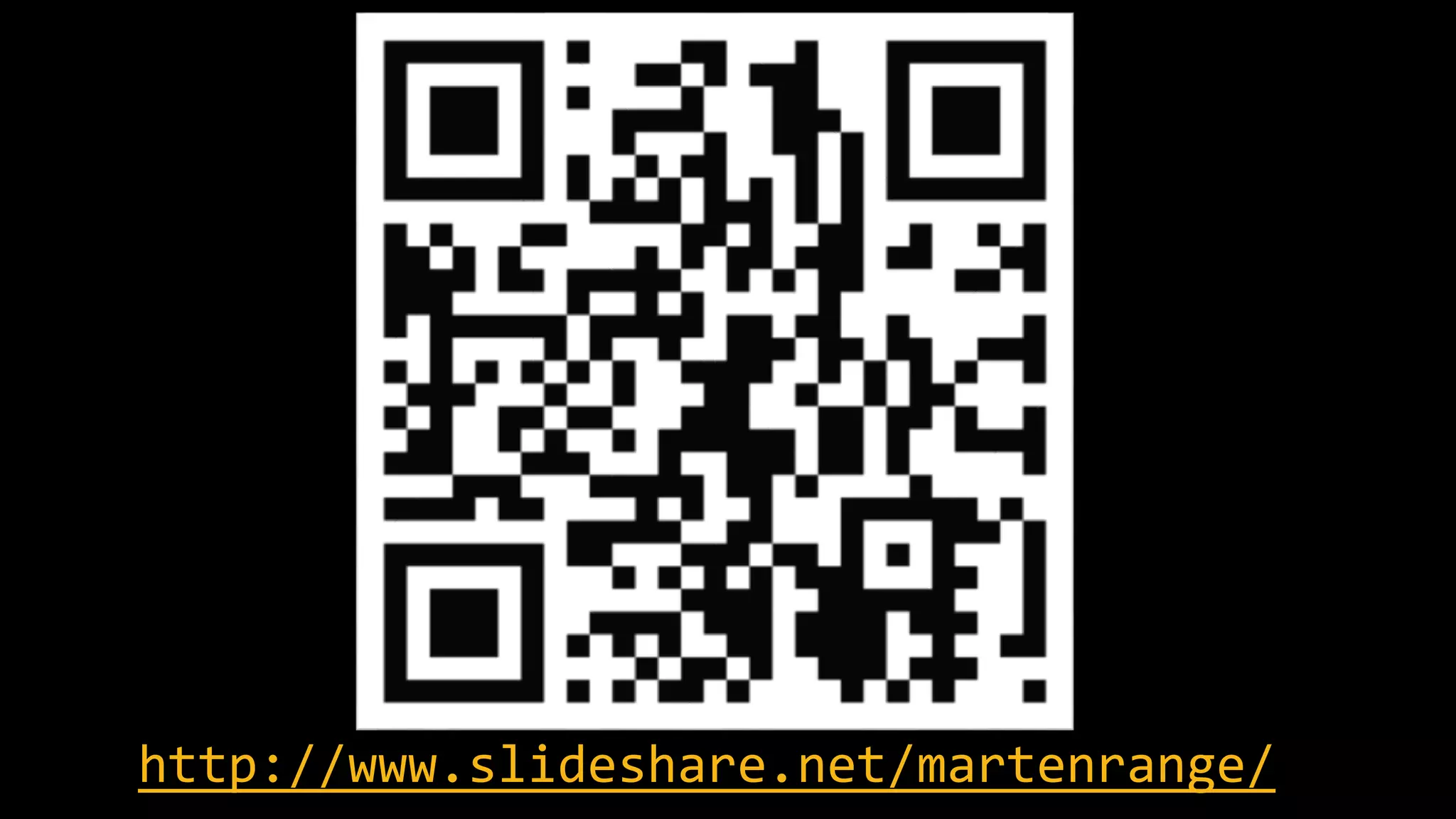 http://www.slideshare.net/martenrange/ 
 