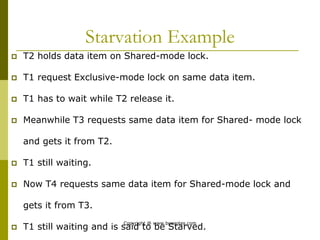 Starvation Example Transaction CONCURRENCY CONTOL notes.pdf