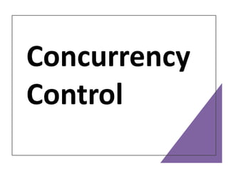 Concurrency
Control
 