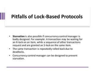 Starvation Example Transaction concurrencycontrol from power pint pdf a | PDF