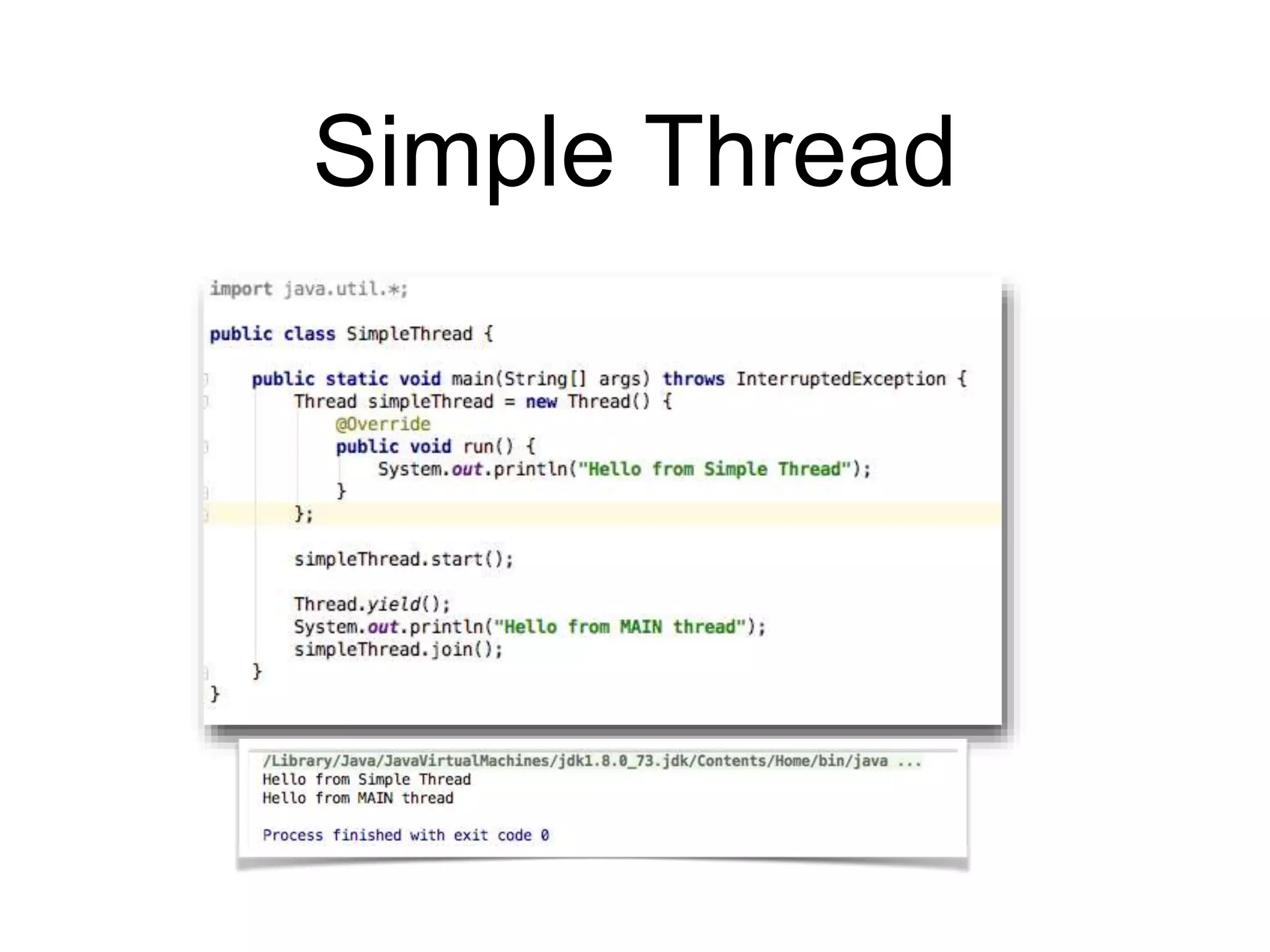 Simple Thread
 