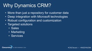 ALL RIGHTS RESERVED © 2014 #CNCYevent + #MSDYNCRM
 