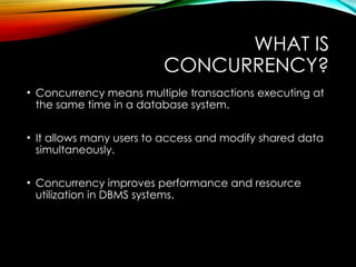 Understanding Concurrency Problems in Database Systems: Causes and ...