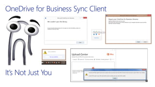 OneDrive for Business Sync Client
It’s Not Just You
 