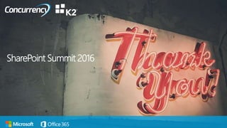 ALL RIGHTS RESERVED © 2016
SharePoint Summit 2016
 