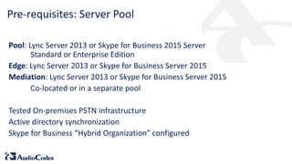 Pre-requisites: Server Pool
 
