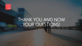 THANK YOU AND NOW
YOUR QUESTIONS!
 