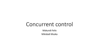 Concurrent control | PPT