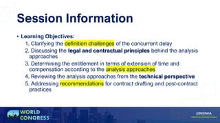 Concurrent Delay in Construction - NCMA 2024 | PDF
