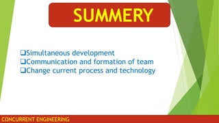 Concurrent engineering | PPTX