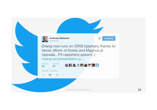 © 1999-2017 Erlang Solutions Ltd 25
 