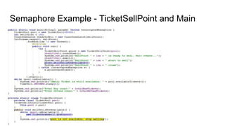 Semaphore Example - TicketSellPoint and Main
 