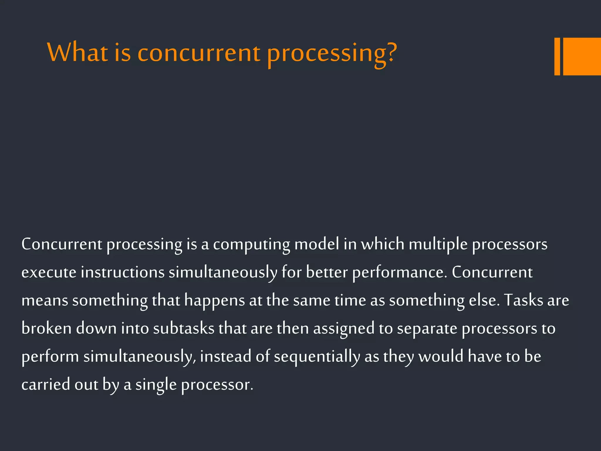 Concurrent processing and distributed computing | PPT