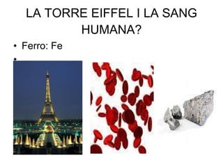 LA TORRE EIFFEL I LA SANG HUMANA? Ferro: Fe