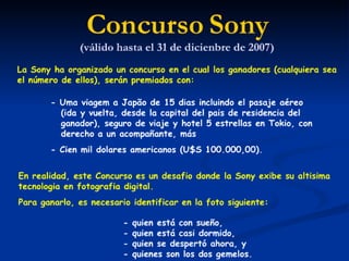 Concurso Sony