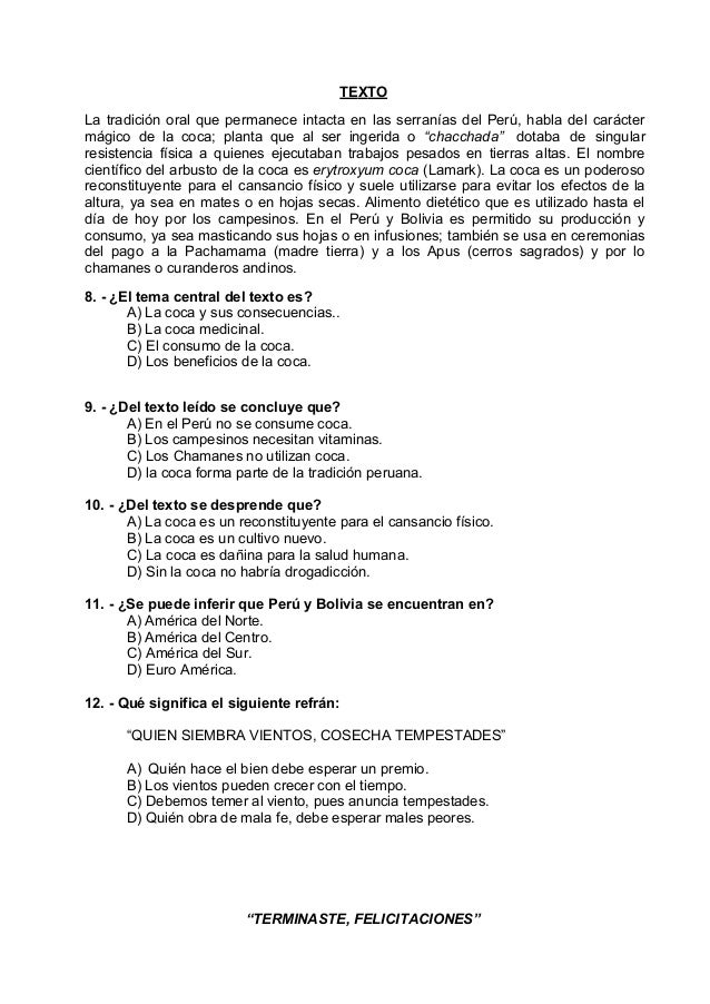 Concurso de comprension lectora 1º a 6º 2012 Concurso de comprension lectora 1º a 6º 2012