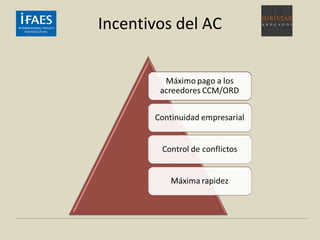 Incentivos del AC
 