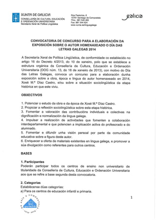 Concurso letras galegas 2014