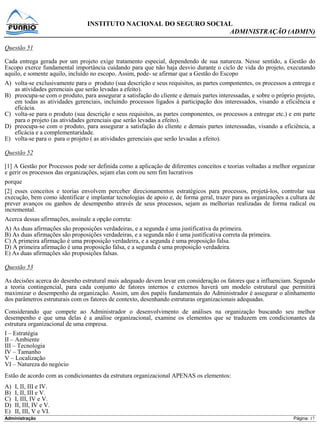 Prova Analista INSS - Funrio - 2013