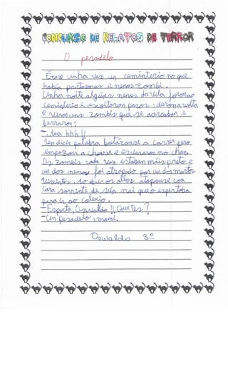 Concurso relatos de terror