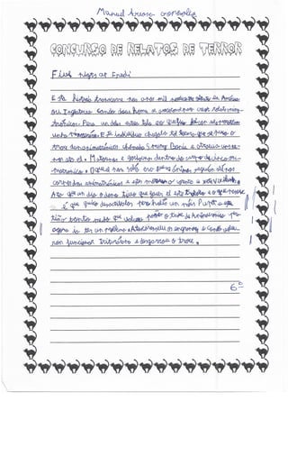 Concurso relatos de terror