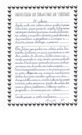 Concurso relatos de terror