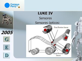 LUKE IV
         Sensores
       Sensores ópticos:


2005
 G
 E
 D
 