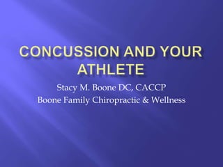 Stacy M. Boone DC, CACCP
Boone Family Chiropractic & Wellness
 